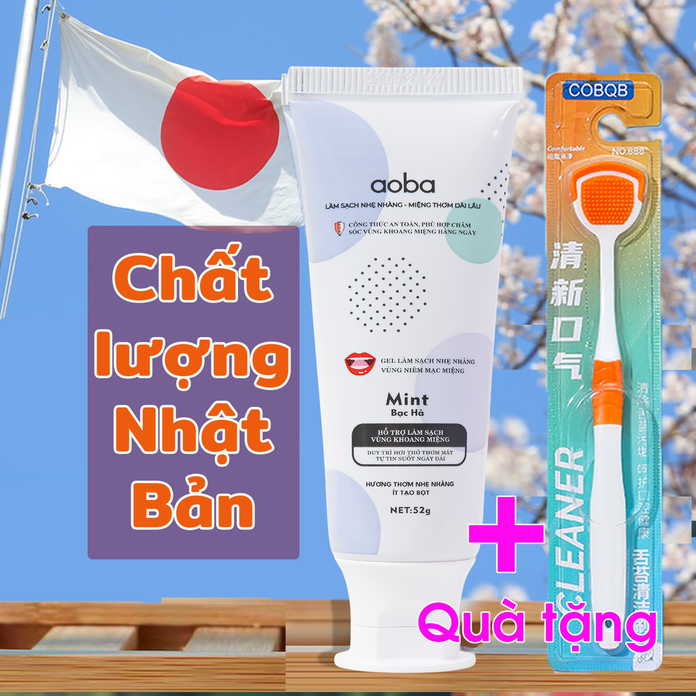 gel ve sinh luoi aoba